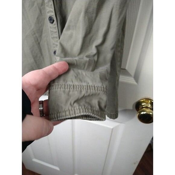 Forever 21 Olive Green Button Front Long Sleeve Army Shacket. Size S - Picture 7 of 12